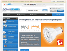 Tablet Screenshot of downlights.co.uk